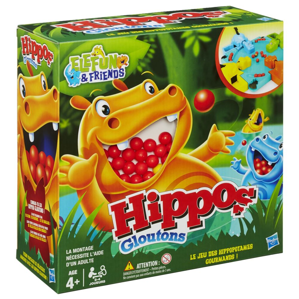 Hasbro - Jeu Hippos Gloutons - 989361011 - Jeux d'adresse