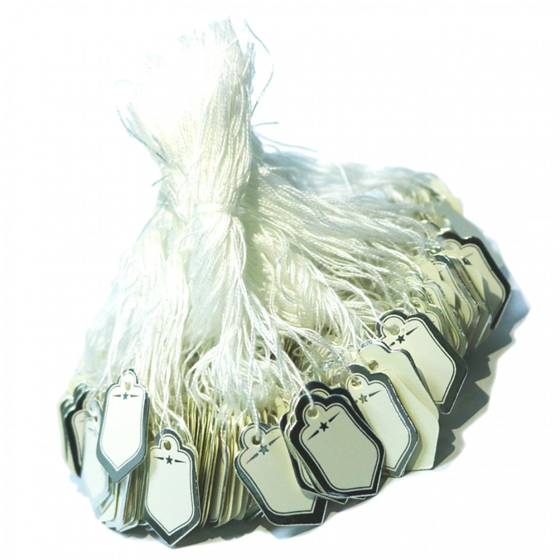 marque generique - 500pcs Étiquette de Bijoux Détail Attaché sur Chaîne Affichage Montre Vêtements Étiquettes de Prix 1 x 0,7 Pouce - Perles