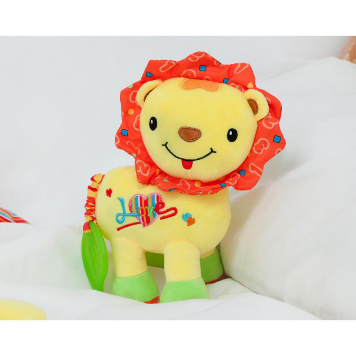Ac-Deco - Peluche d'activités pour bébé - H 25 cm - Nenikos - Lion - Doudous