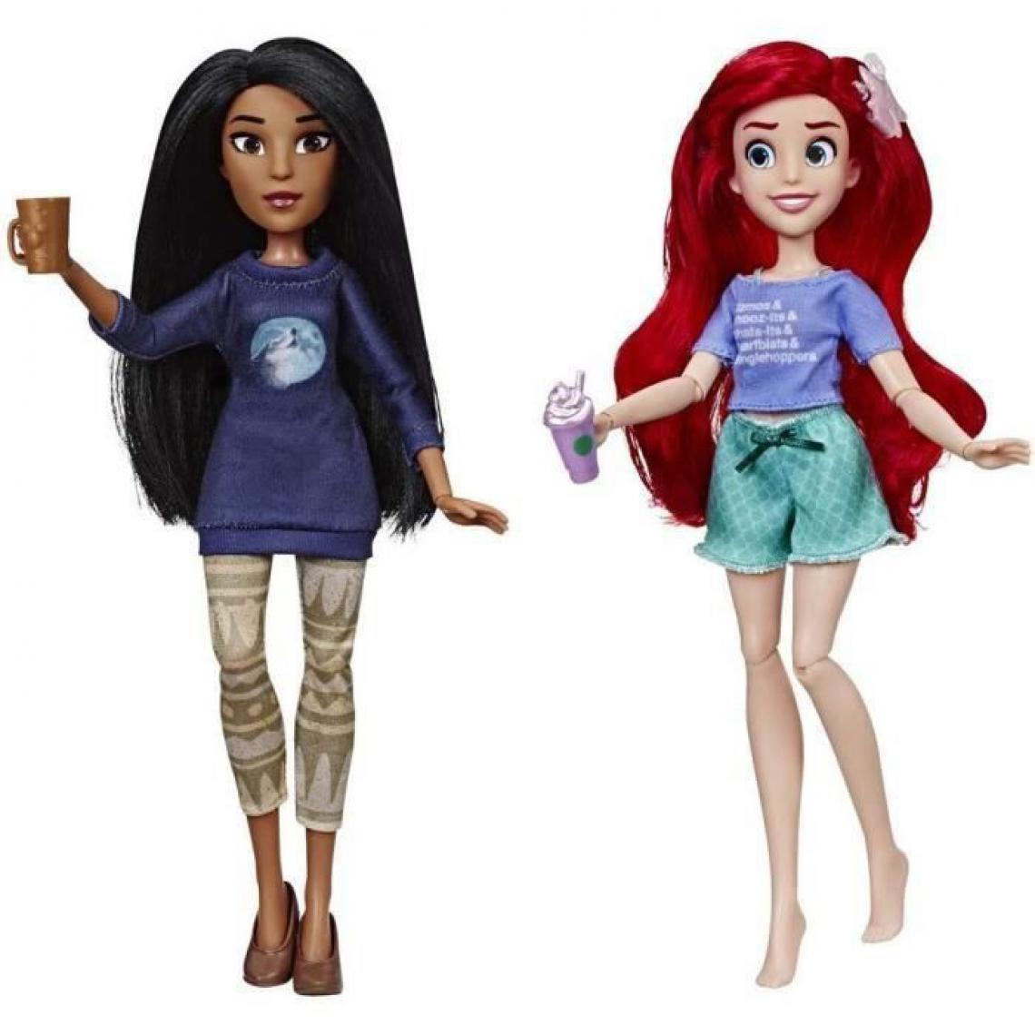 Disney Princesses - Disney Princesses - Poupees tendances Comfy Squad Ariel et Pocahontas - 30 cm - Poupées