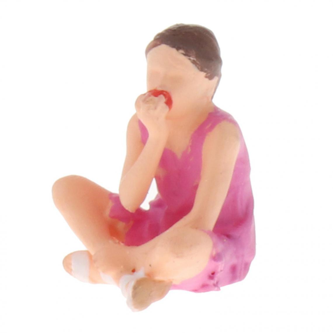 marque generique - 1:64 Painted People Miniture Scènes Figurine Poupée Chat Marron - Voitures