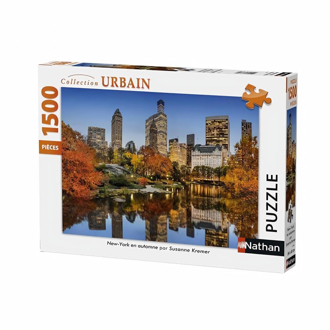 Nathan - Puzzle N 1500 p - New York en automne - Animaux