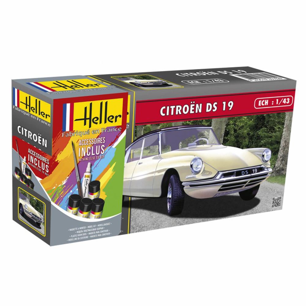 Heller - Maquette voiture : Kit : Citroën DS 19 - Avions