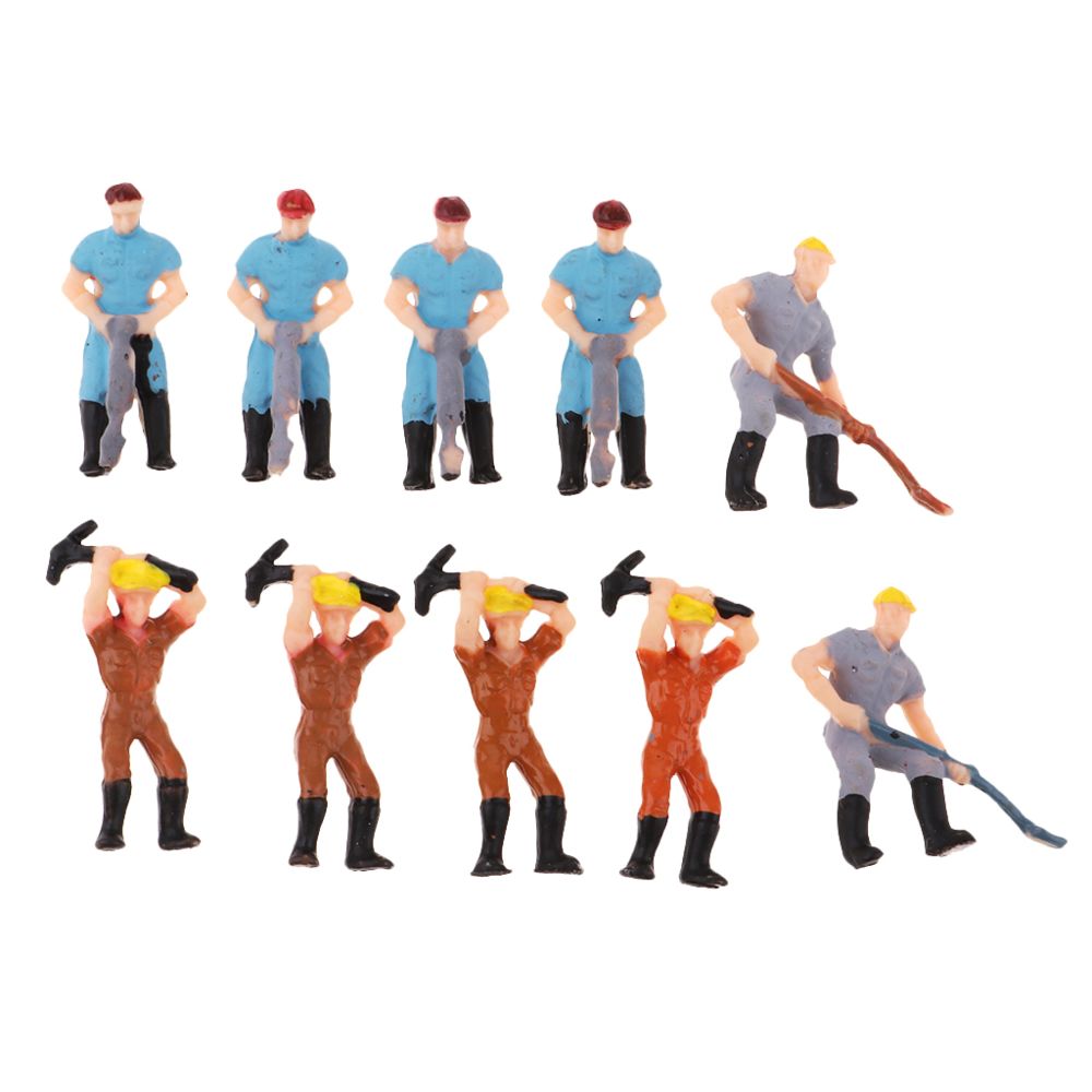 marque generique - Modèles de figurines 1/75 ouvriers peints avec une disposition à l’échelle ho oo pour la table de sable - Accessoires maquettes