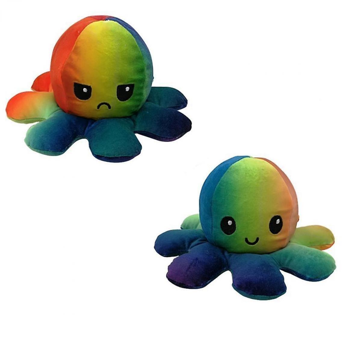 Universal - Peluche flip mignonne poupée en peluche, jouet réversible émulation douce (multicolore) - Doudous