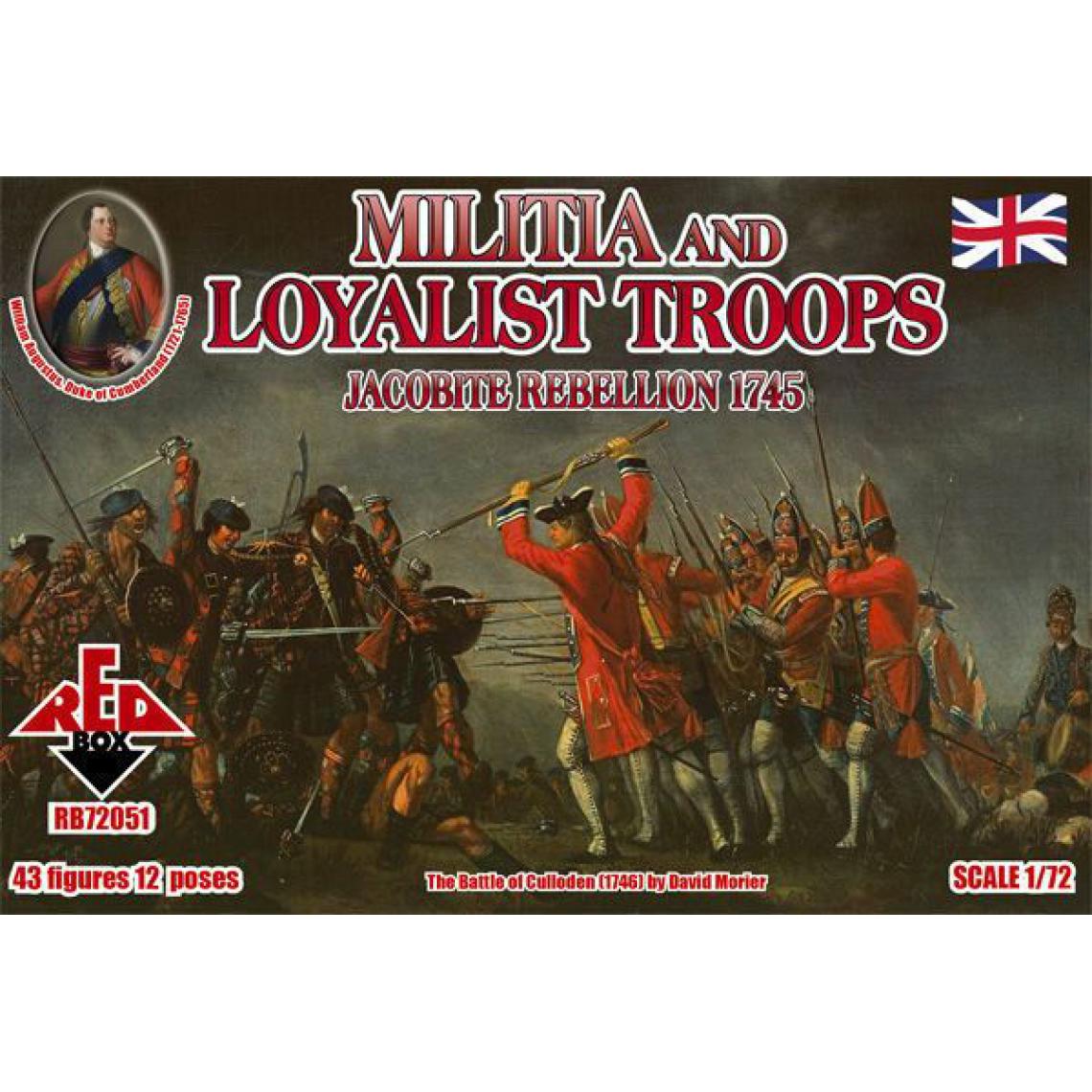 Red Box - Militia+Loyalist Troops 1745,Jacobite R. - 1:72e - Red Box - Voitures RC