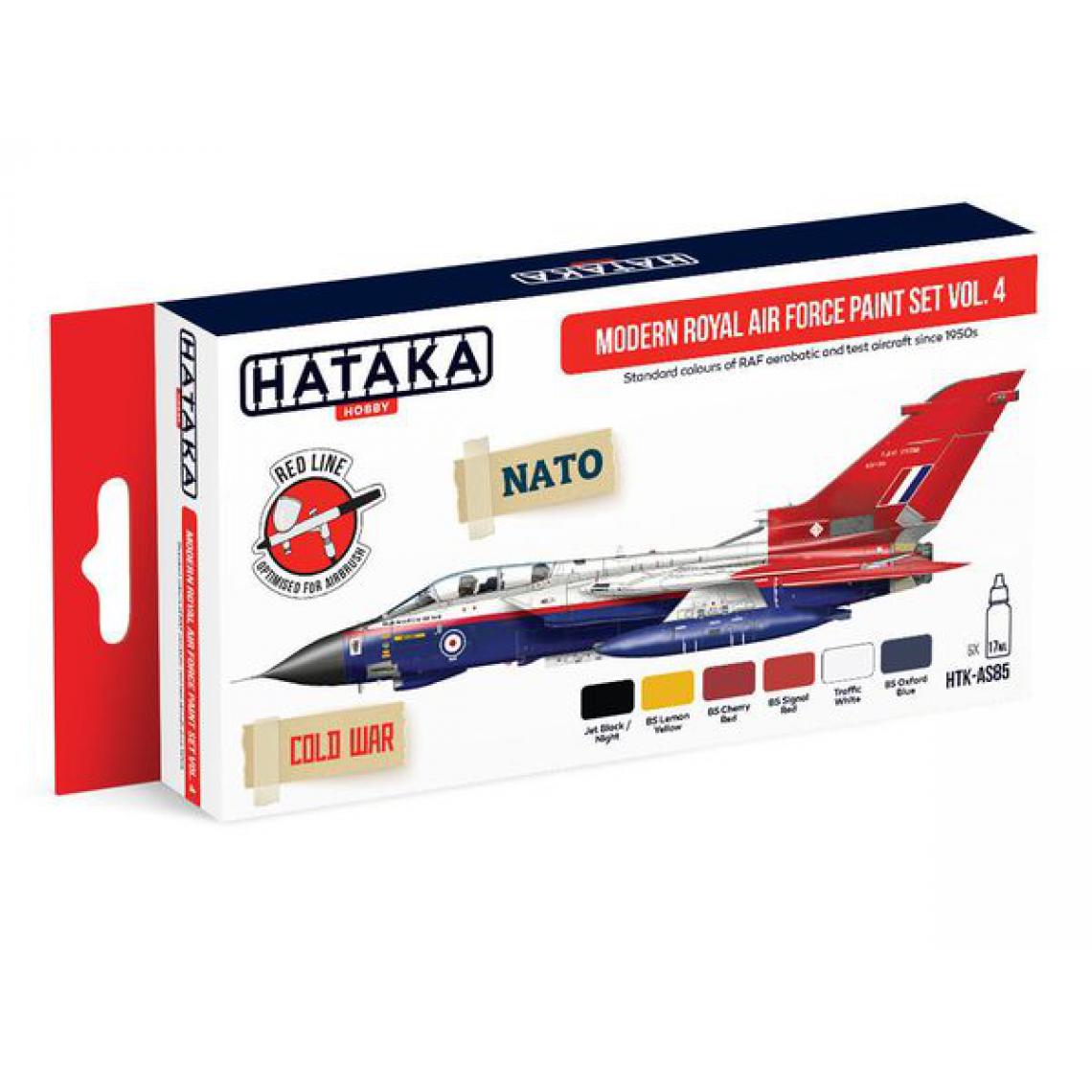 Hataka - Red Line Set (6 pcs) Modern Royal Air Force paint set vol. 4 - HATAKA - Accessoires et pièces