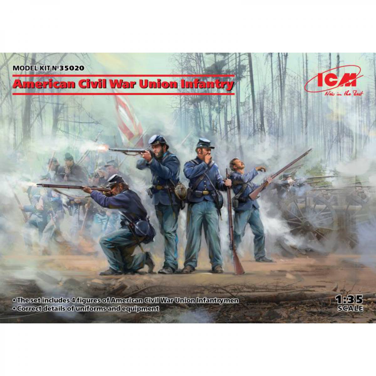 Icm - Figurine Mignature American Civil War Union Infantry - Figurines militaires