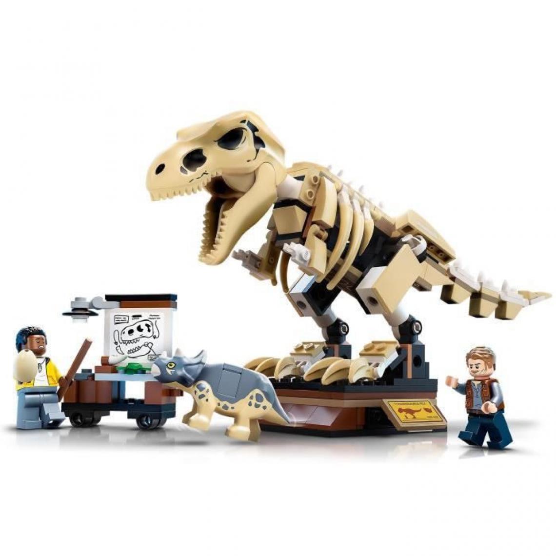 Lego - LEGO 76940 Jurassic World L'Exposition du Fossile du T. Rex Dinosaure Jouet pour Enfant des 7 ans, Jouet de Construction Squelet - Briques et blocs