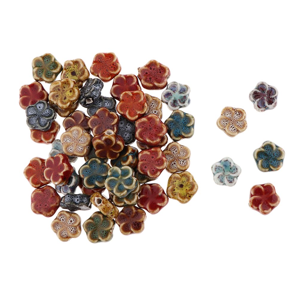 marque generique - Émail en vrac perles en céramique fabrication de bijoux charmes 10pcs forme de cylindre - Perles