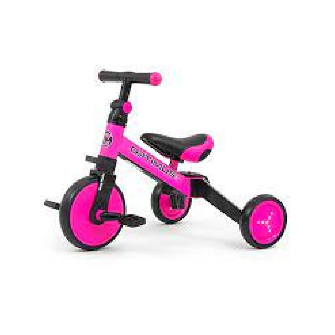 Milly Mally - Ride On - Vélo 3en1 Optimus Rose - Tricycle