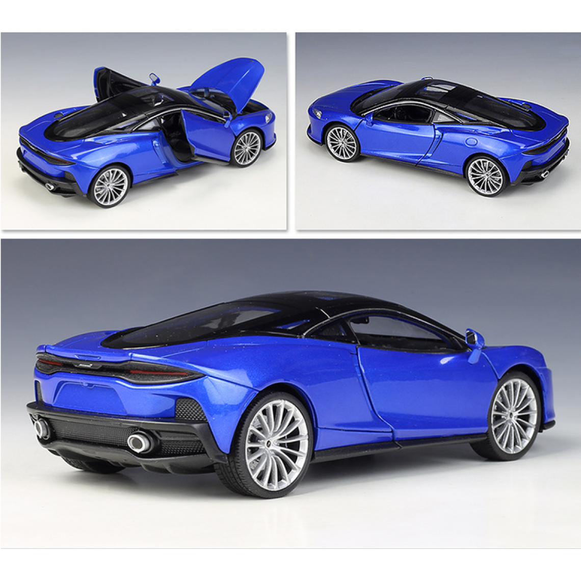Universal - 1: 24 McLaren & gt ; Voiture de sport moulée sous pression simulation modèle de voiture collection cadeaux jouets |(Bleu) - Voitures