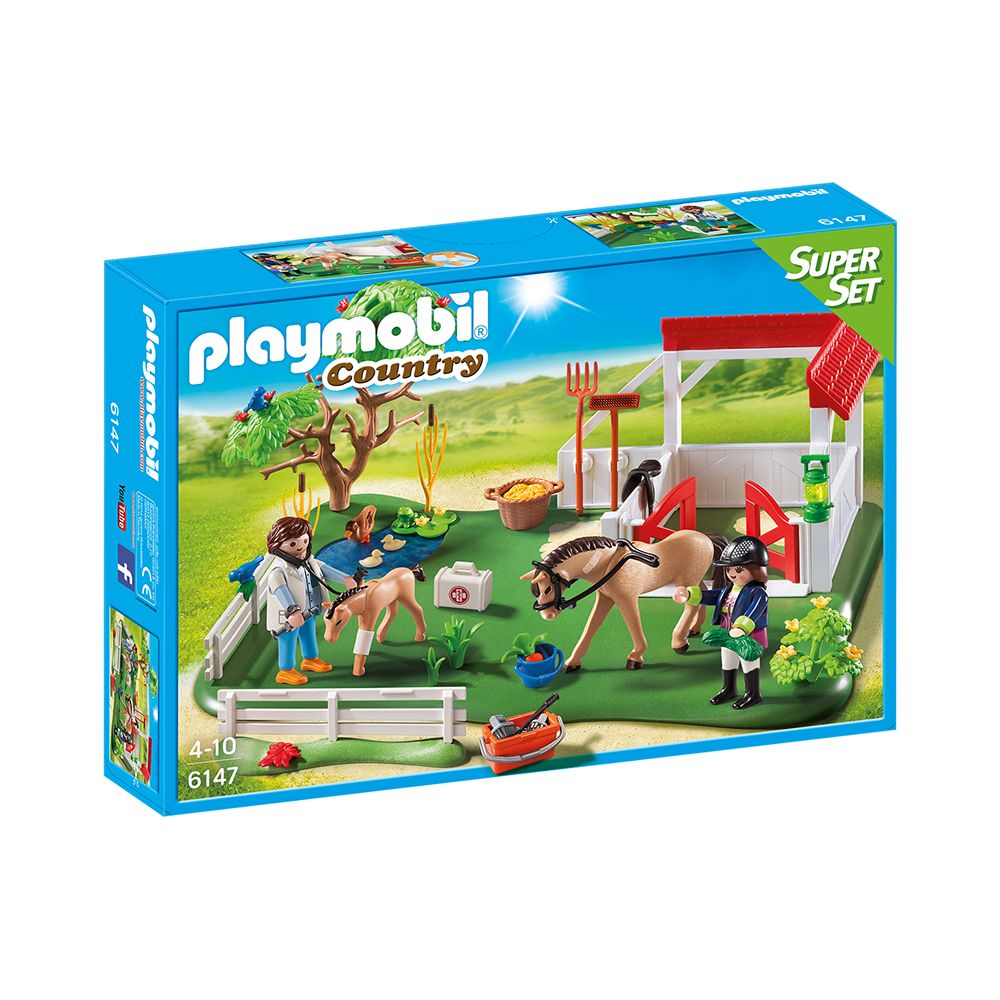 Playmobil - SuperSet Paddock avec chevaux - 6147 - Playmobil