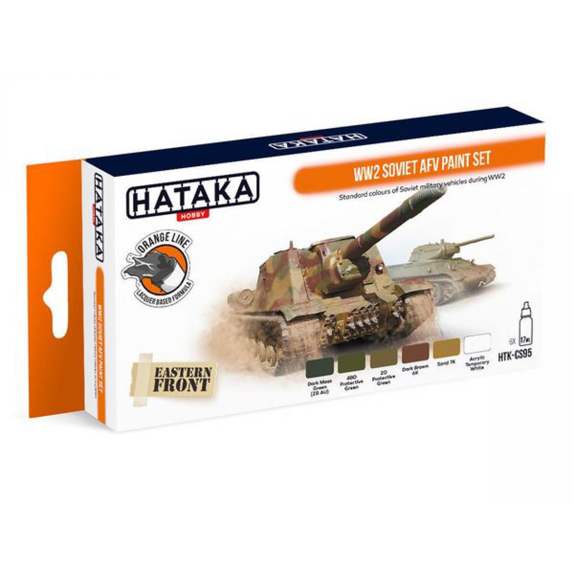 Hataka - Orange Line Set(6 pcs) WW2 Soviet AFV paint set - HATAKA - Accessoires et pièces