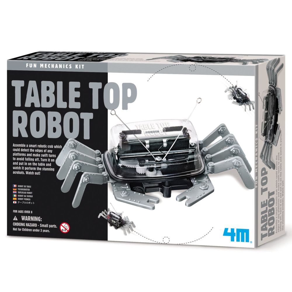 4M - Kidz Labs - Kit de fabrication Fun Mechanics : Robot pour table - Jeux éducatifs