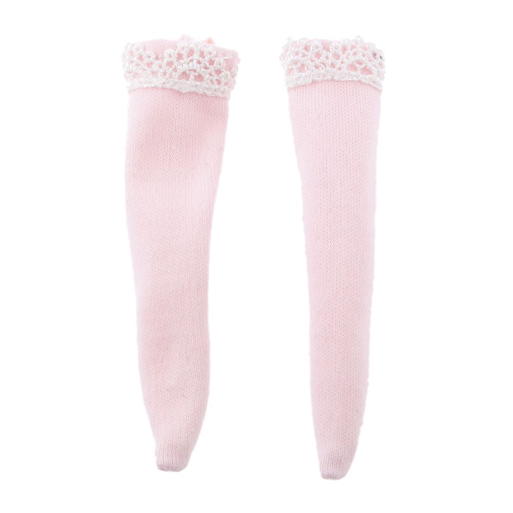 marque generique - 1/6 Rose Bas Chaussettes Dentelle Pour BJD Blythe Poupées Vêtements Accessoires - Poupons