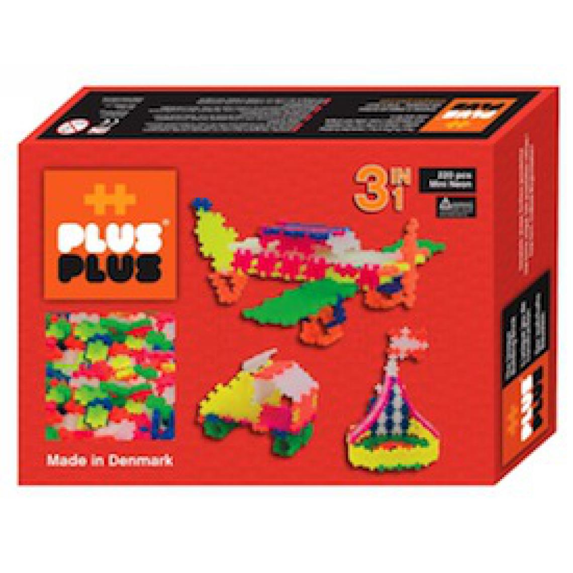 Plusplus - ++ Box 3 en 1 Mini Néon - 220 pièces - Briques et blocs