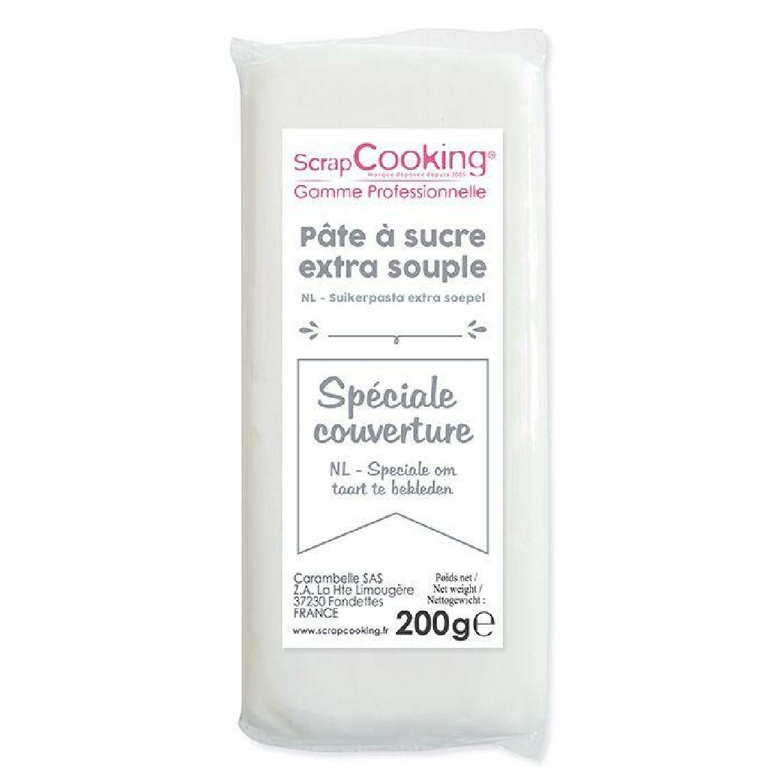 Scrapcooking - Pâte à sucre de couverture blanche 200 g - Kits créatifs