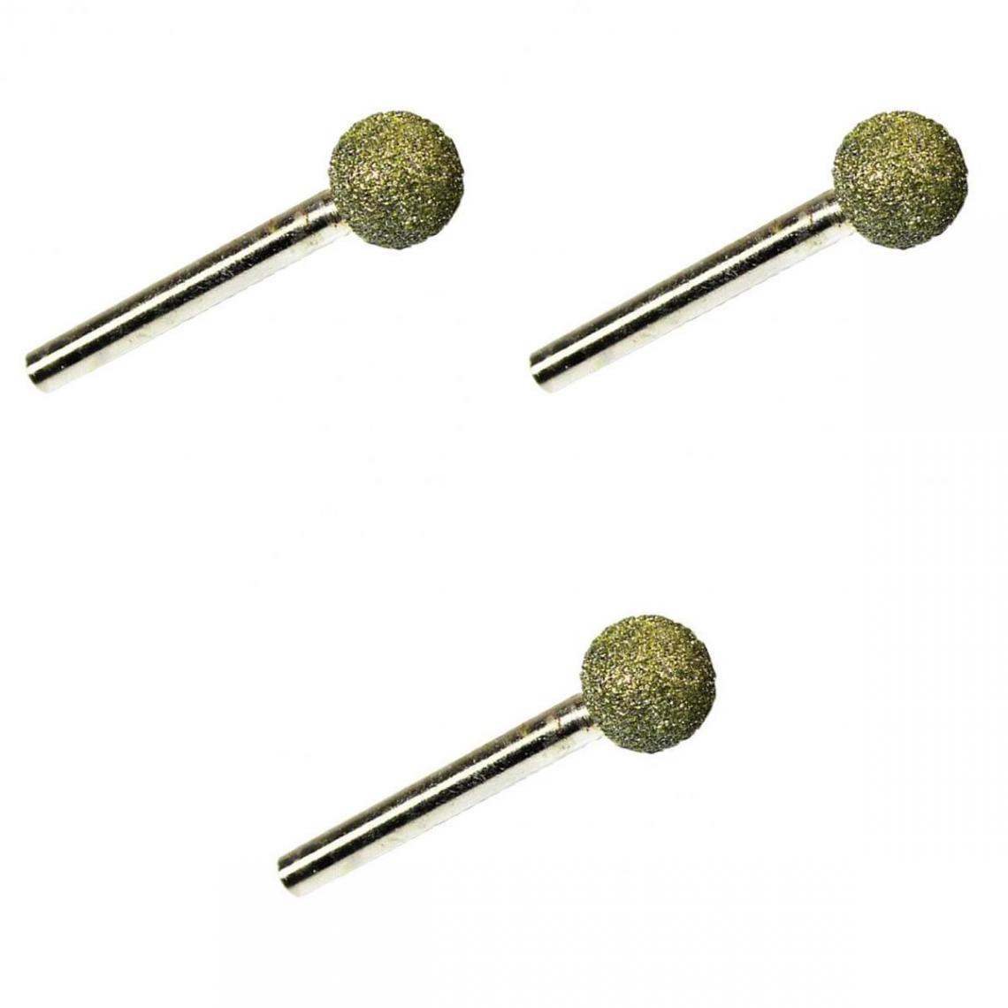 marque generique - 3 Pièces 6mm Tige de Diamant Fraises Tête de Meulage Outils de Sculpture Rotatifs Outil Abrasif pour Forets à éplucher Jade - Perles