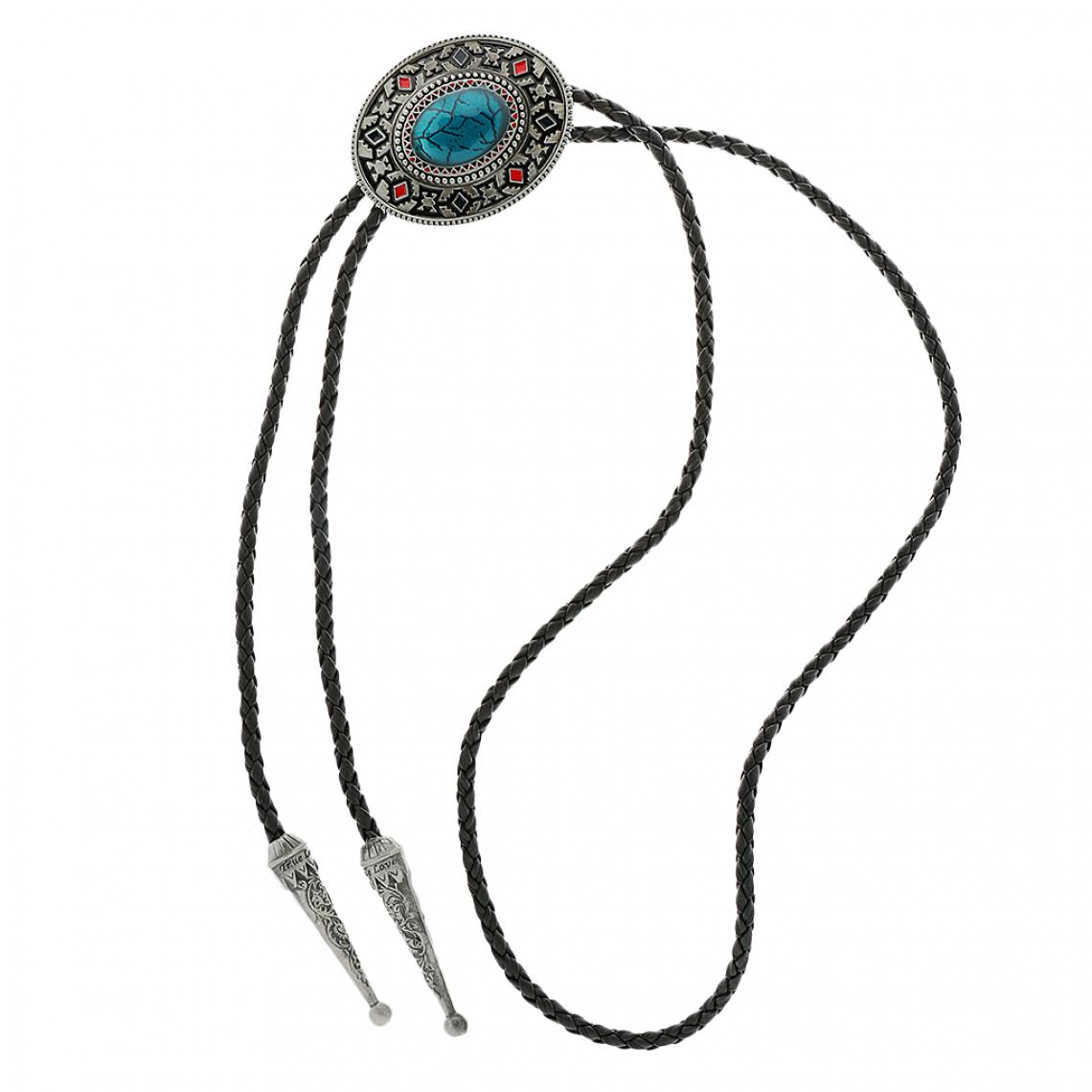 marque generique - Indien Art Totem Tie Ouest Cow-boy Rodéo Chemise Cravate Collier Accessoire - Perles