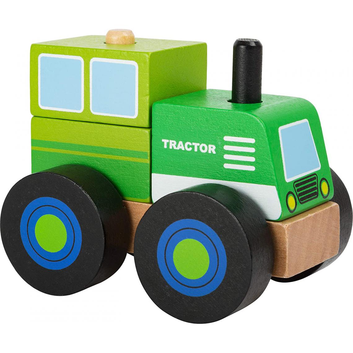 Small Foot - Tracteur à Assembler en bois - Briques et blocs
