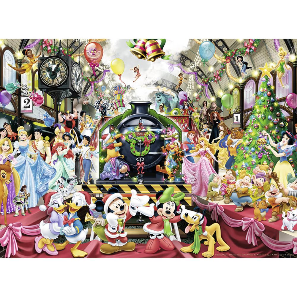 Ravensburger - Puzzle 500 pièces : Le train de Noël Disney - Animaux