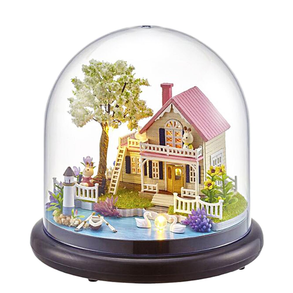 marque generique - Miniature Kit Maison de poupée en bois Glassball DIY - Poupées