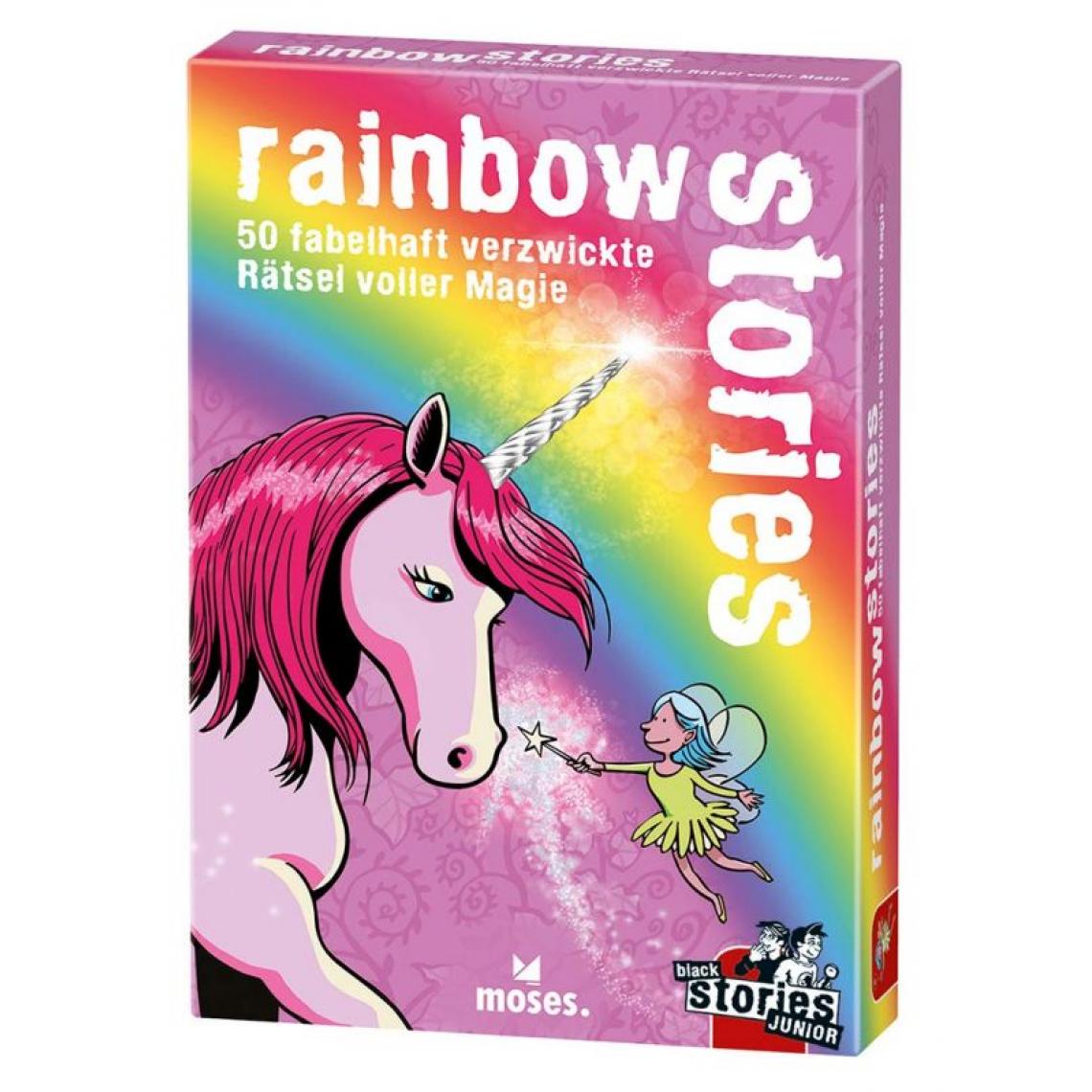 Moses - moses. 100071 Rainbow Black Stories Junior Lot de 50 fourchettes à apéritif de Magie pour Enfants de 8 Ans Multicolore - Jeux de cartes