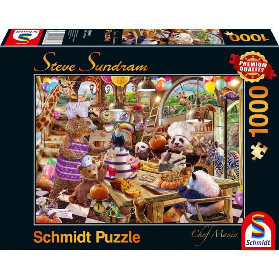 Schmidt Spiele - Puzzle Chef Mania, 1000 pcs - Animaux