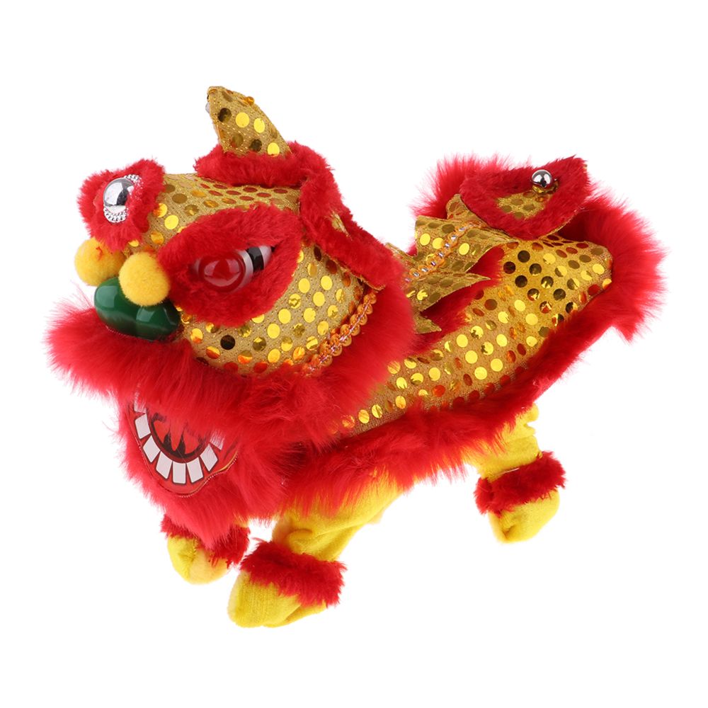 marque generique - Peluche Electrique Danse Lion Jouet Enfants Jouet Chinois Traditionnel rouge - Accessoires et pièces