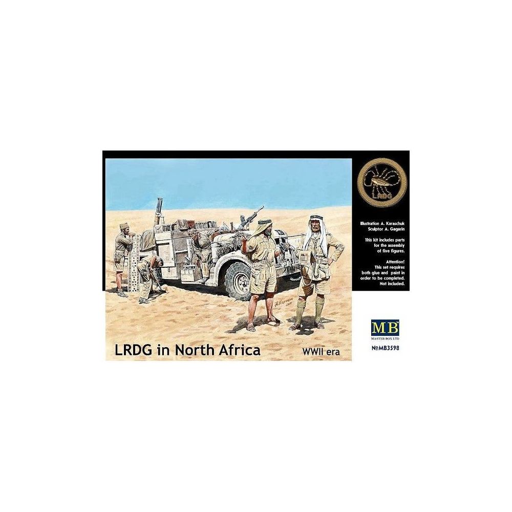 Master Box - Figurine Mignature Lrdg In North Africa Wwii - Figurines militaires