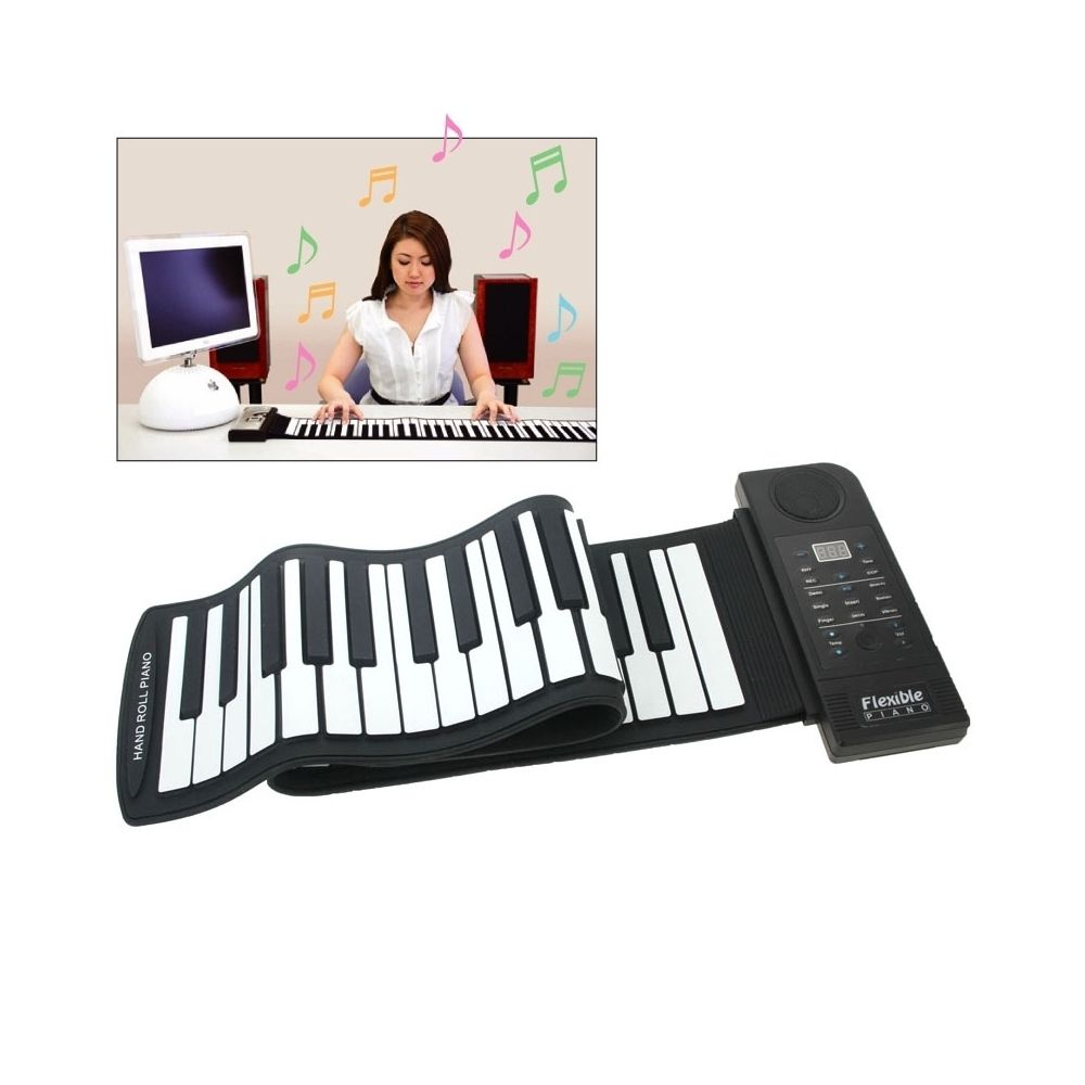 Wewoo - Jeux musicaux pour enfant 61 touches MIDI portable silicone souple Roll Up Piano, clavier: 90 x 7 x 0,6 cm - Instruments de musique