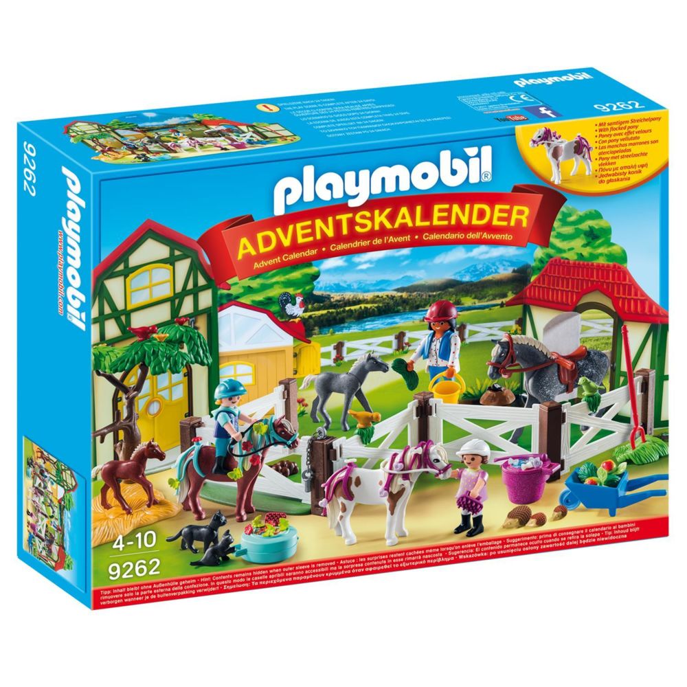 Playmobil - PLAYMOBIL 9262 Calendrier de l'Avent ""Centre équestre"" - Animaux