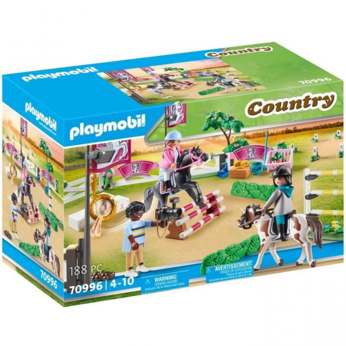 Playmobil - PLAYMOBIL - 70996 - Parcours d'obstacles avec chevaux - Playmobil