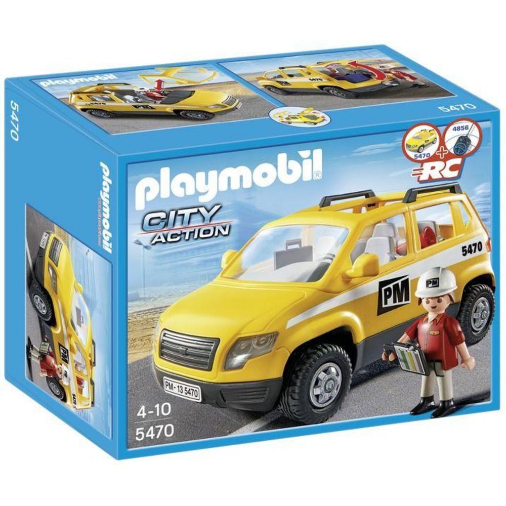 Playmobil - PLAYMOBIL - Chef de chantier et véhicule d'intervention - 5470 - Playmobil