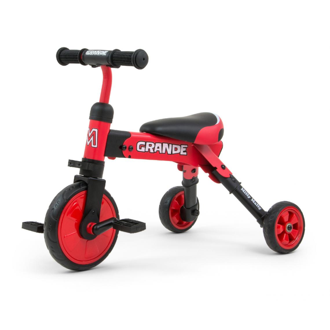 Hucoco - KELLY- Vélo 2en1 pour enfants - ge 12M+ - Pédales détachables - Roues en mousse - Tricycle - Rouge - Tricycle