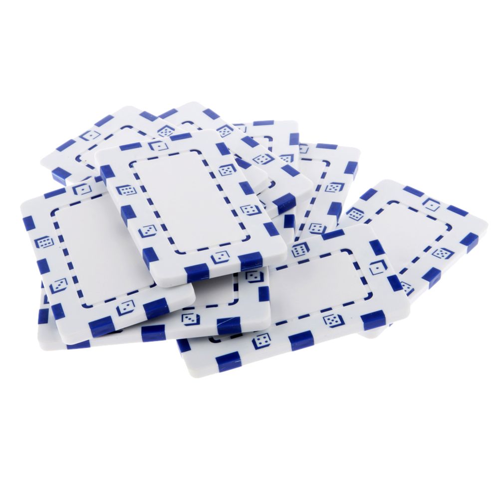 marque generique - 10pcs Magideal Rectangle Puces En Céramique De Poker Pour Mahjong & Texas Blanc De Poker - Jeux de stratégie