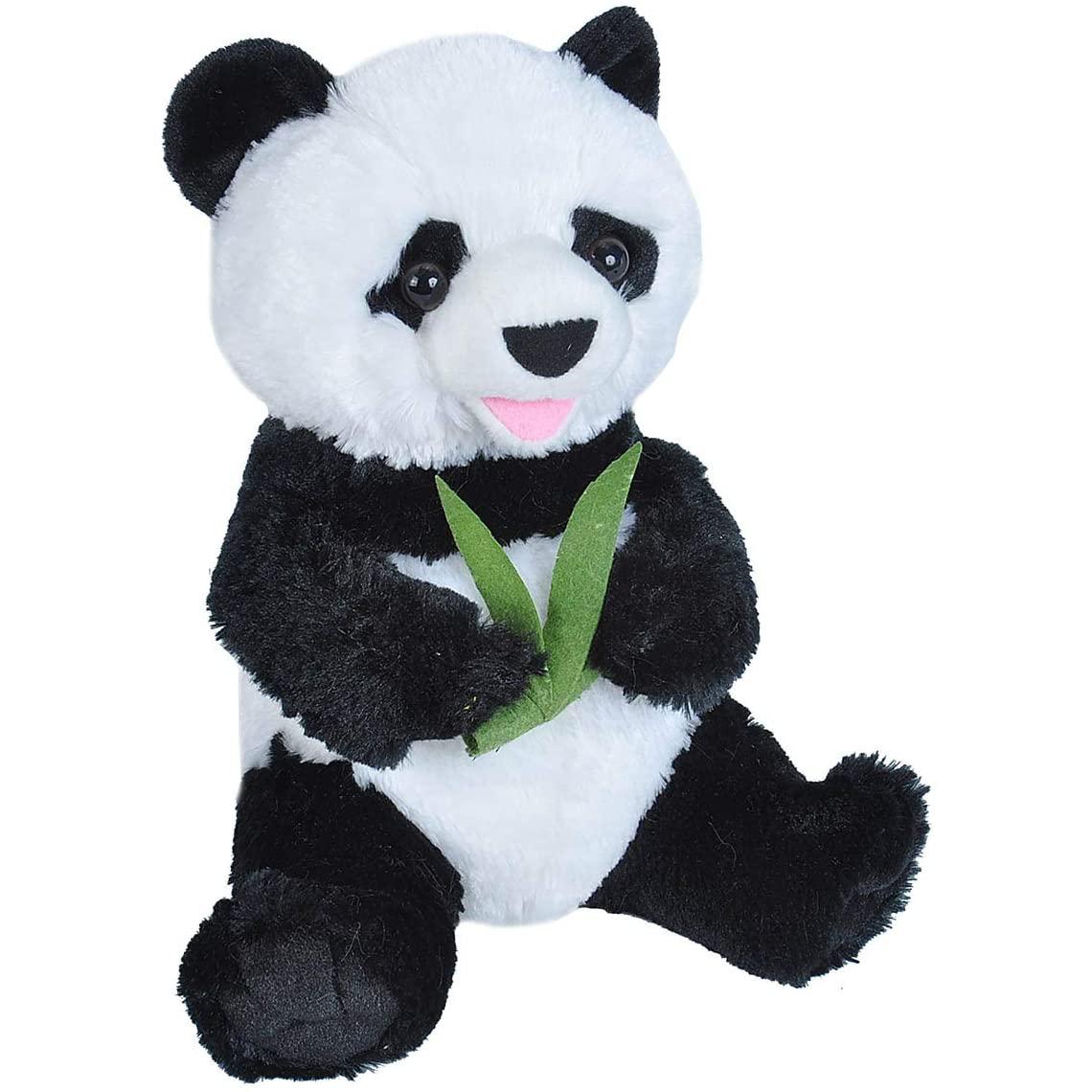 Wild Republic - peluche Panda de 25 cm noir blanc - Animaux