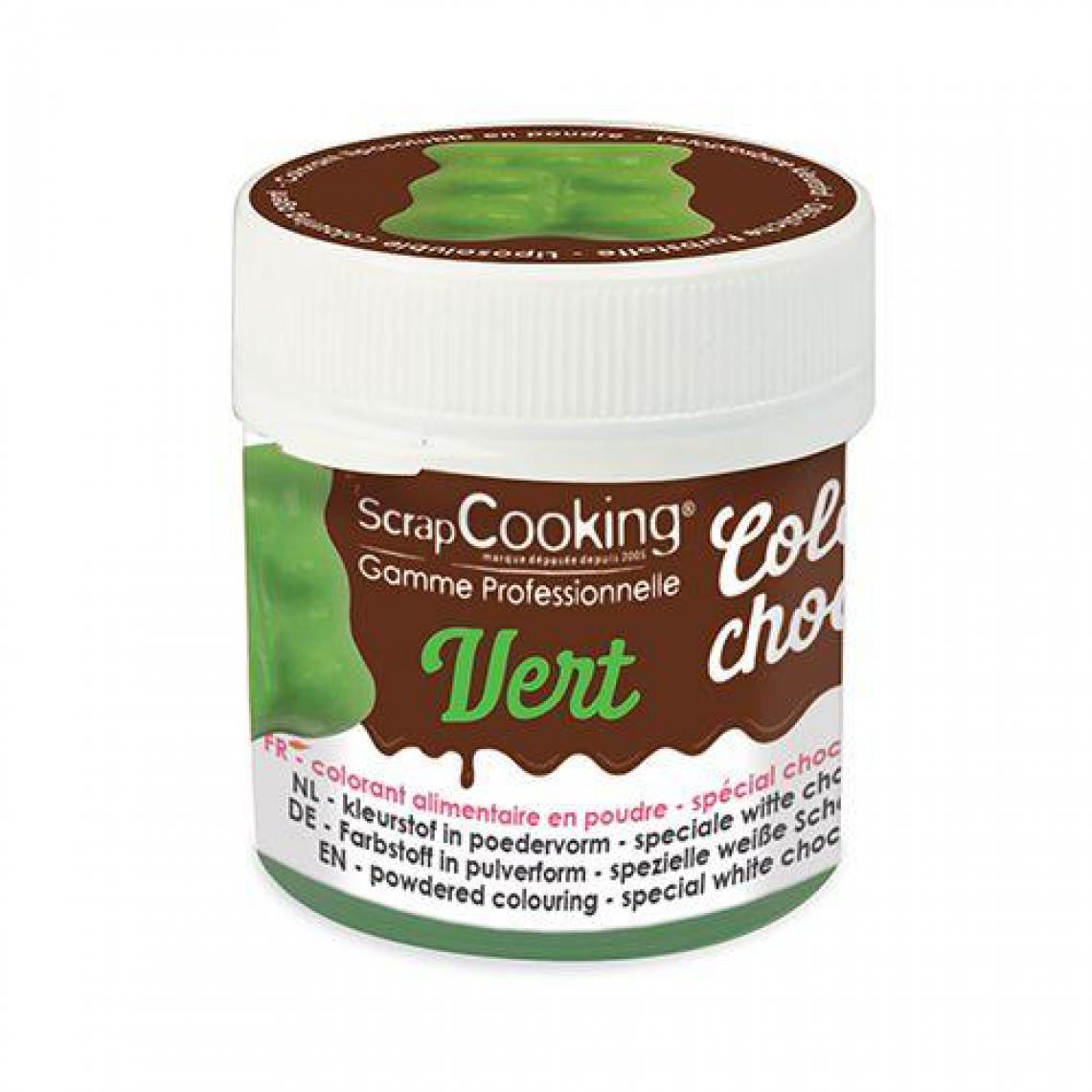 Scrapcooking - Colorant alimentaire liposoluble Color'choco 5 g - vert - Kits créatifs