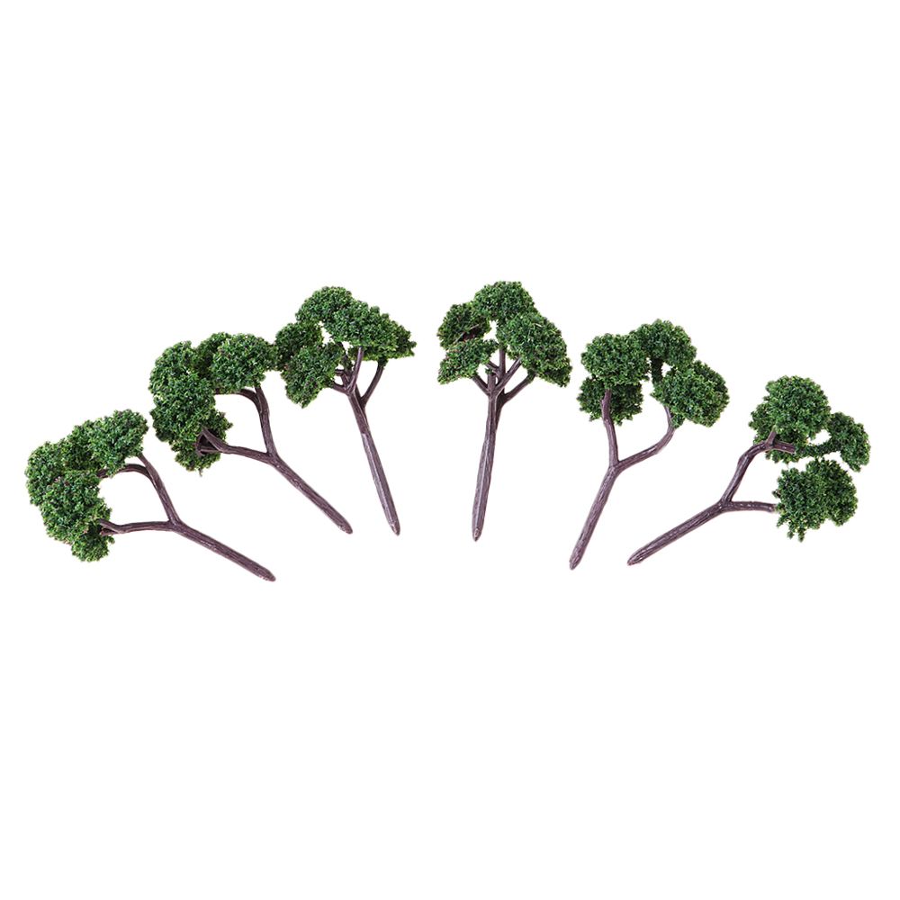 marque generique - 6 pièces podocarpus arbres modèle train chemin de fer arbres vert foncé 6.5cm - Accessoires maquettes