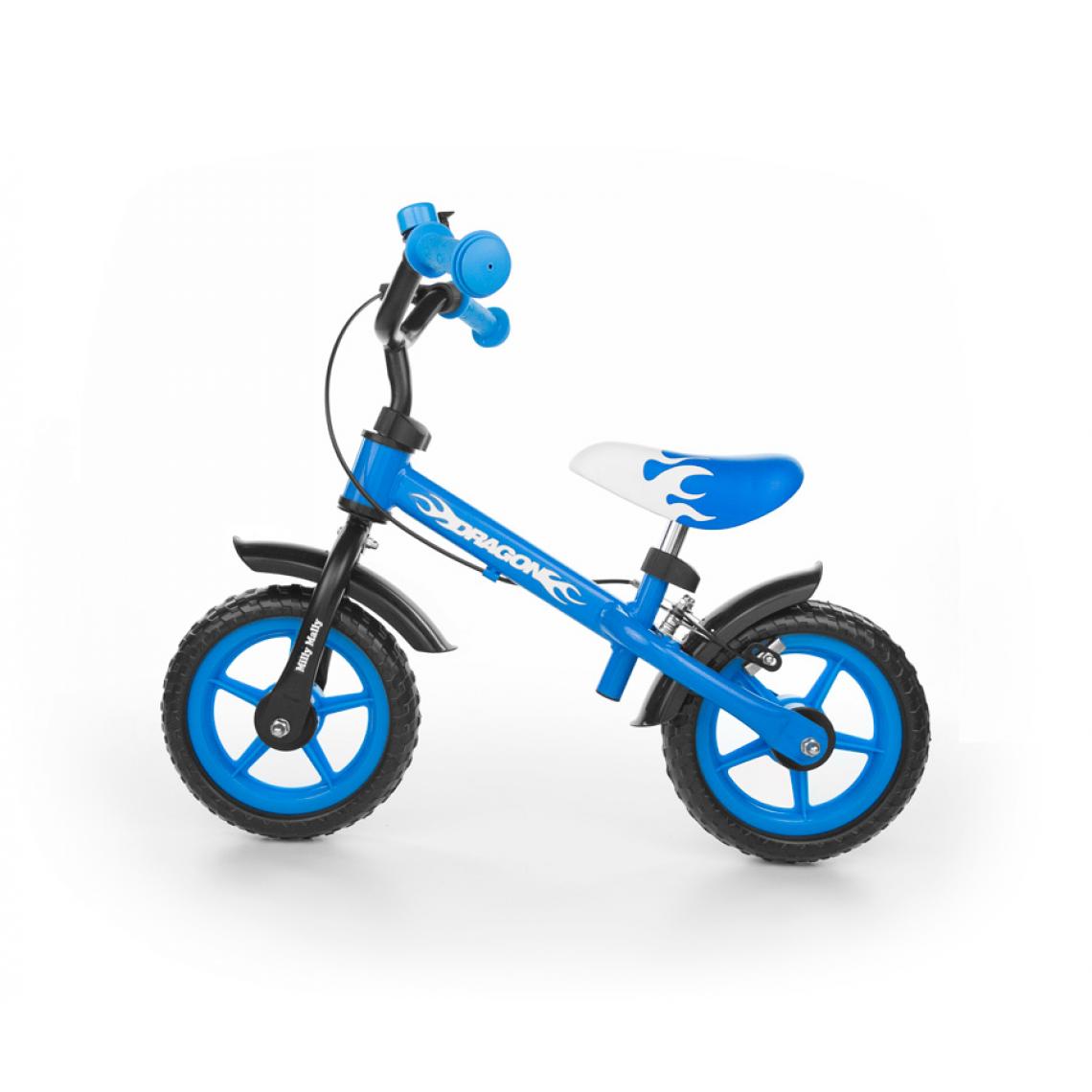 Milly Mally - Balance Bike Dragon avec frein bleu - Tricycle