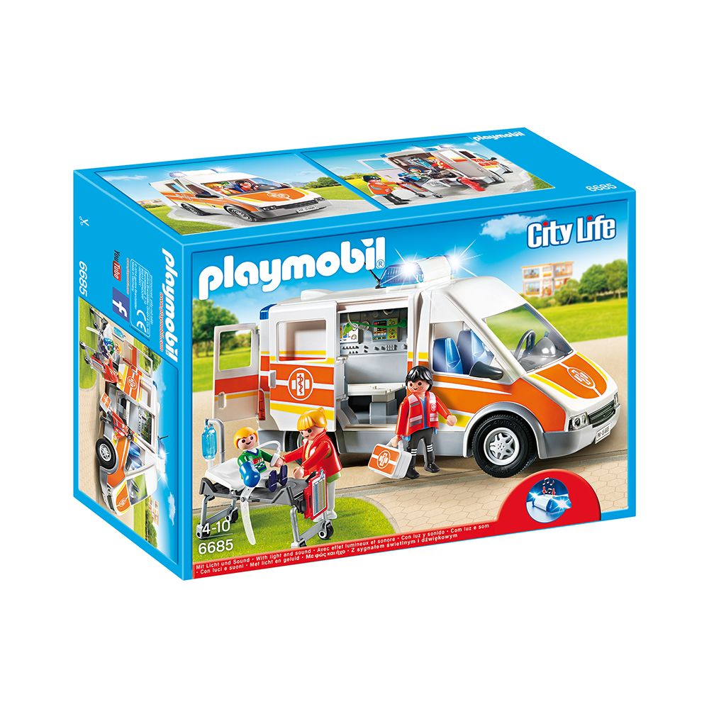 Playmobil - Ambulance avec gyrophare et sirène - 6685 - Playmobil