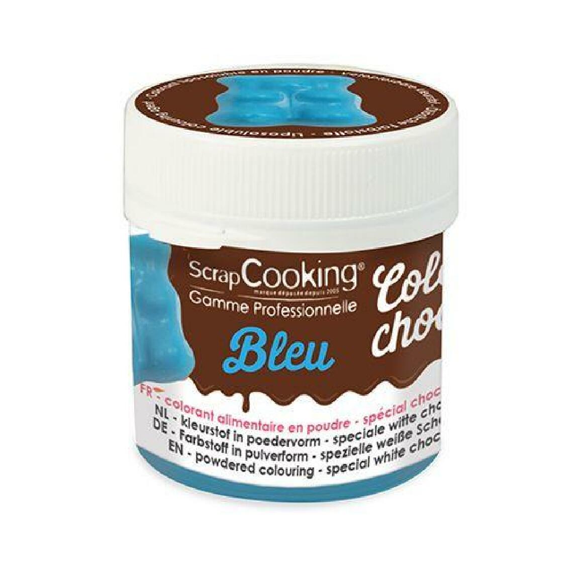 Scrapcooking - Colorant alimentaire liposoluble Color'choco 5 g - bleu - Perles