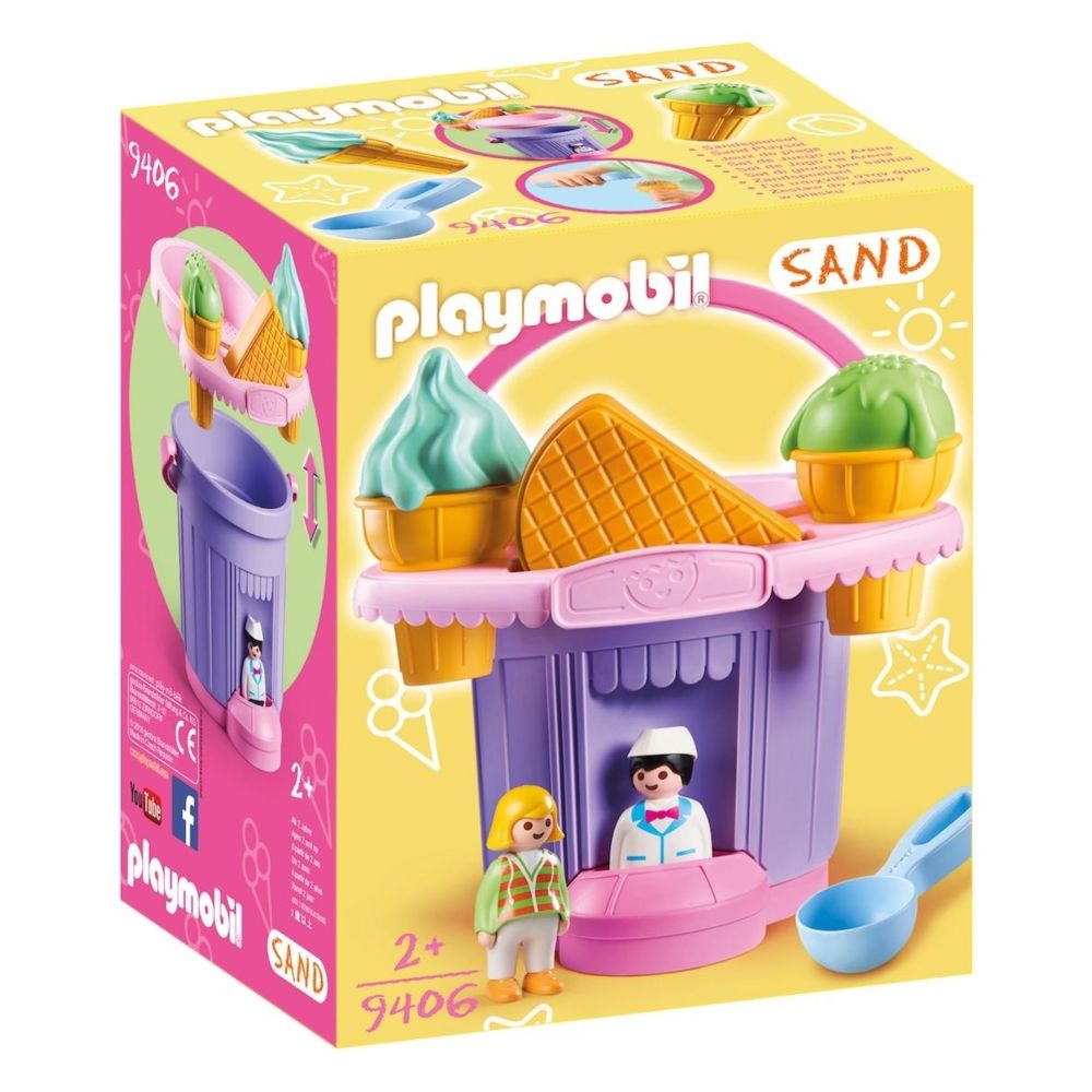 Playmobil - 9406 Playmobil Stand de glaces avec seau 1218 - Playmobil