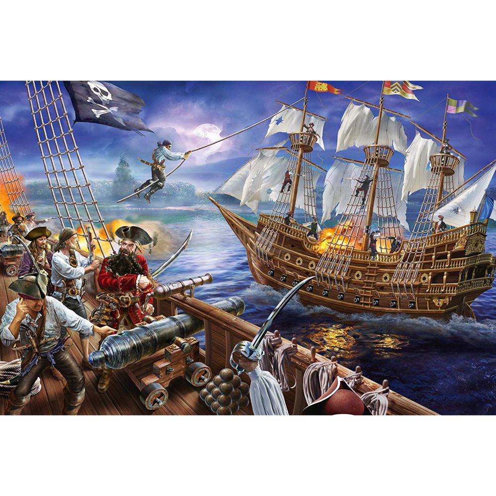 Schmidt - Puzzle 150 pièces : Aventures avec les pirates - Animaux