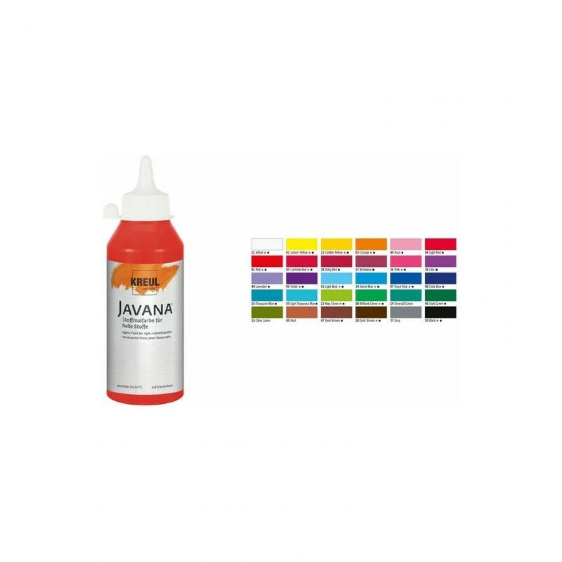 Kreul - KREUL Peinture pour tissu JAVANA, 250 ml, orange () - Bricolage et jardinage