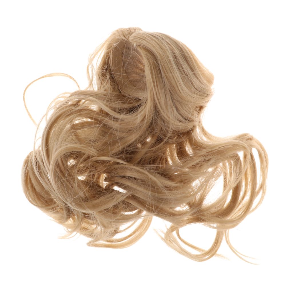 marque generique - 1/4 de la mode poupée perruque long cheveux bouclés pour poupée bjd habiller accs violet clair - Poupons