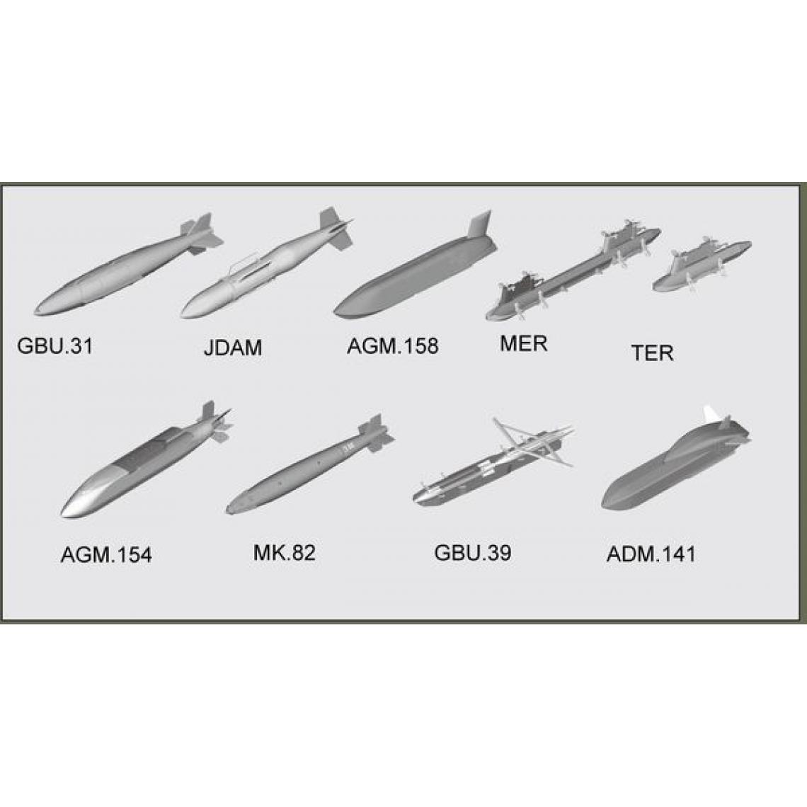 Trumpeter - US aircraft weapons - Guided Bombs - 1:32e - Trumpeter - Accessoires et pièces