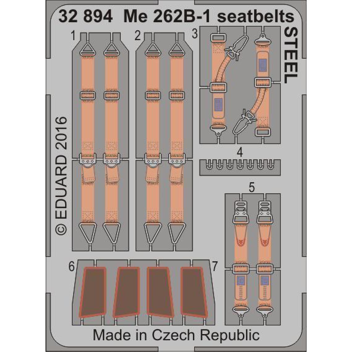 Eduard - Me 262B-1 seatbelts STEEL for Revell - 1:32e - Eduard Accessories - Accessoires et pièces