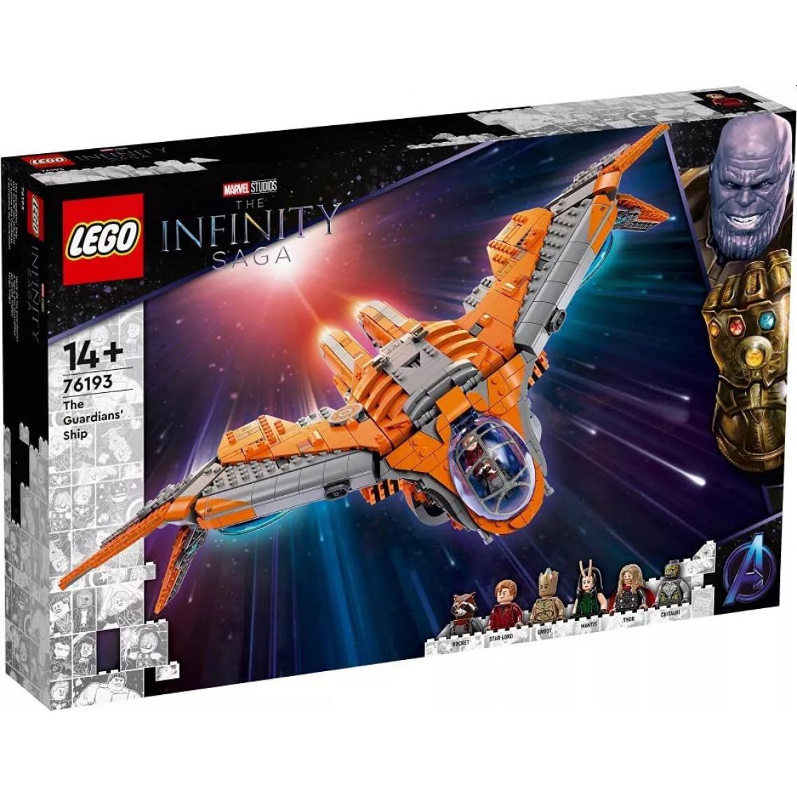 Lego - LEGO 76193 Marvel Le vaisseau des Gardiens de la Galaxie – Jouet Avengers jeu de construction avec mini figurines Thor & Star-Lord - Briques Lego